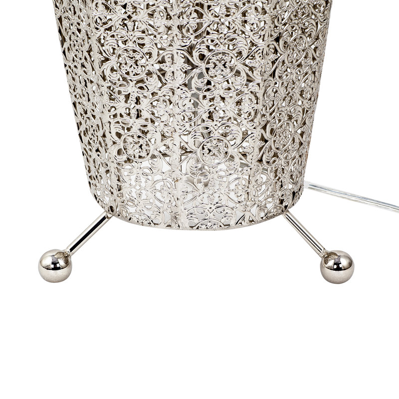 85cm Traditional Floor Lamp, Silver, Silver