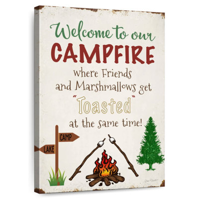 Welcome To Our Campfire Wall Sign