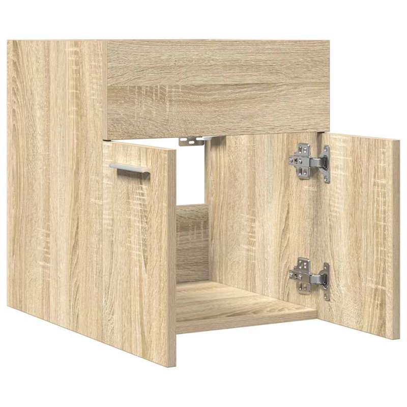 Eliona Bathroom Vanity Base Only, 46Cm H x 90Cm W x 38.5Cm D, Sonoma Oak