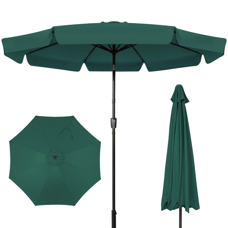 290cm Tilt Beach Parasol, Green
