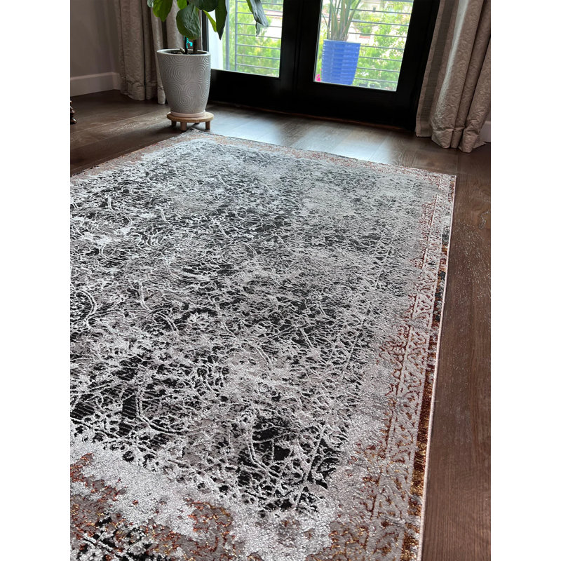 Rectangle Jayla Area Rug with Non-Slip Backing, Rectangle 5'4" x 7'8"