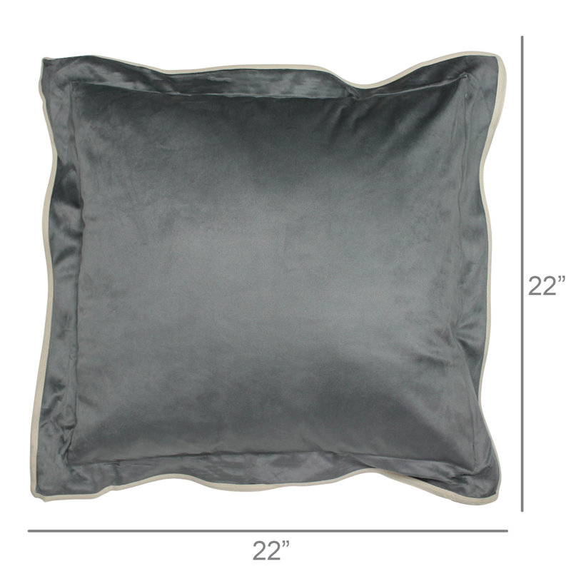Coussin en velours, Gris