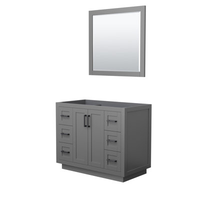 Base de meuble-lavabo simple autoportante 41,25 po avec miroir 34 po Miranda