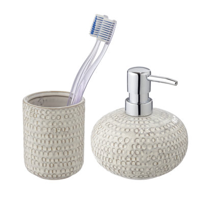 Danelly Ceramic / Porcelain Bathroom Accessory Set Bathroom Tray Tumbler