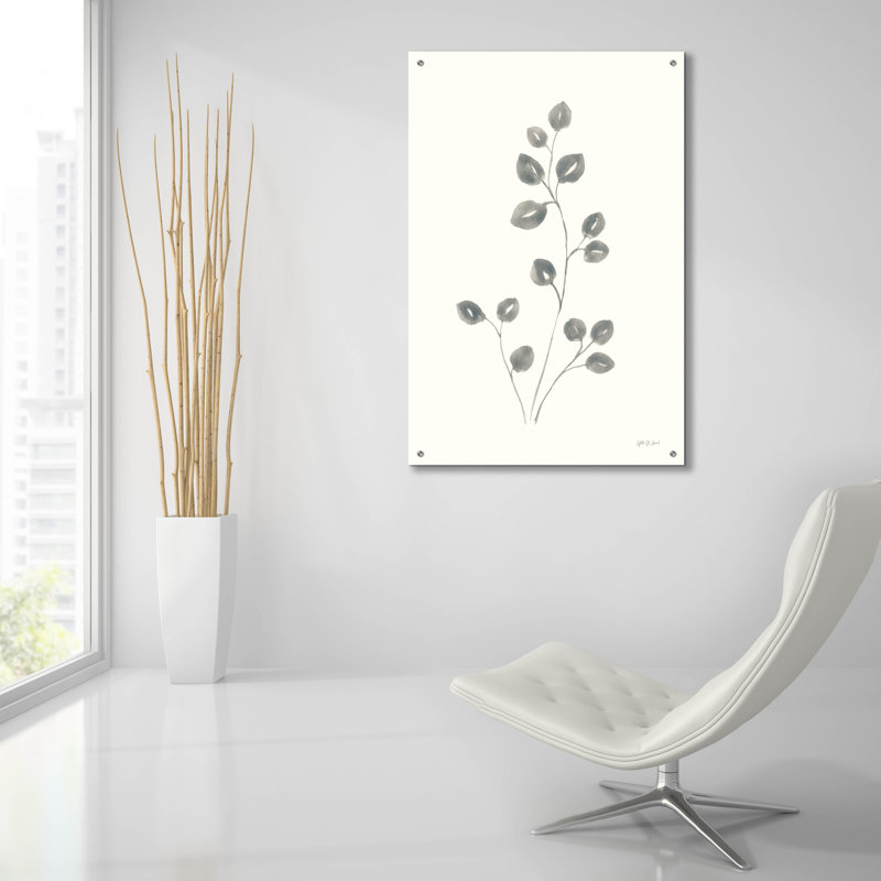 «Linen Leaves 2» par Yvette St. Amant, art mural en verre acrylique, H 36 po x l 24 po x P 0,2 po