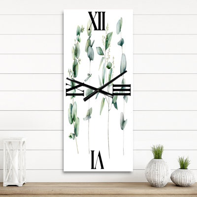 Horloge murale Eucalyptus Branches I