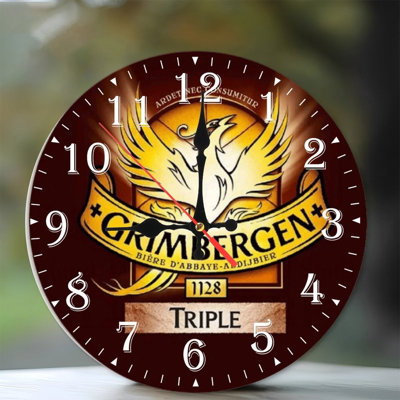 Horloge murale en bois 10 po, mouvement silencieux, à piles (piles AA non incluses), décor artistique, parfait pour les décorations
