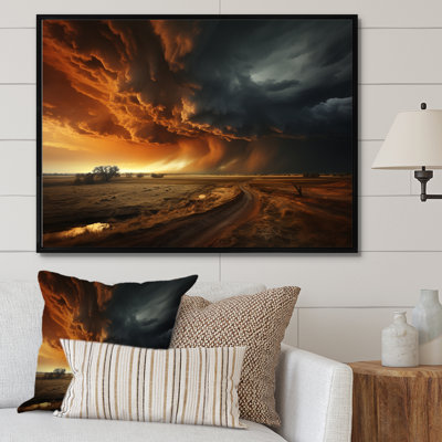 Vibrant Storm Twister III - Landscapes Canvas Wall Art