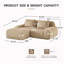 Oversized 2-Seater Couch,Movable Ottoman-585386369