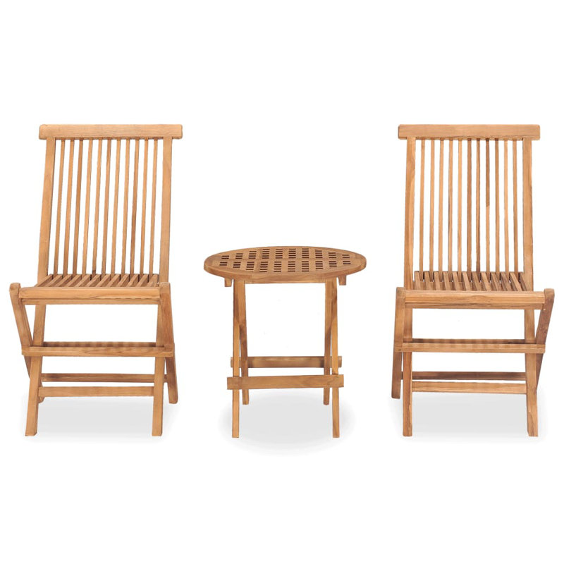 Arcade 2 - Person Teak Patio Dining Set with Round Table