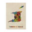 «Trinidad and Tobago Watercolor Map», impression sur toile tendue-1883709044