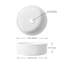 Aura 14.25 in. Round Contemporary Ceramic Bathroom Vessel Sink, Above Counter Vanity Basin Bowl in Glossy White