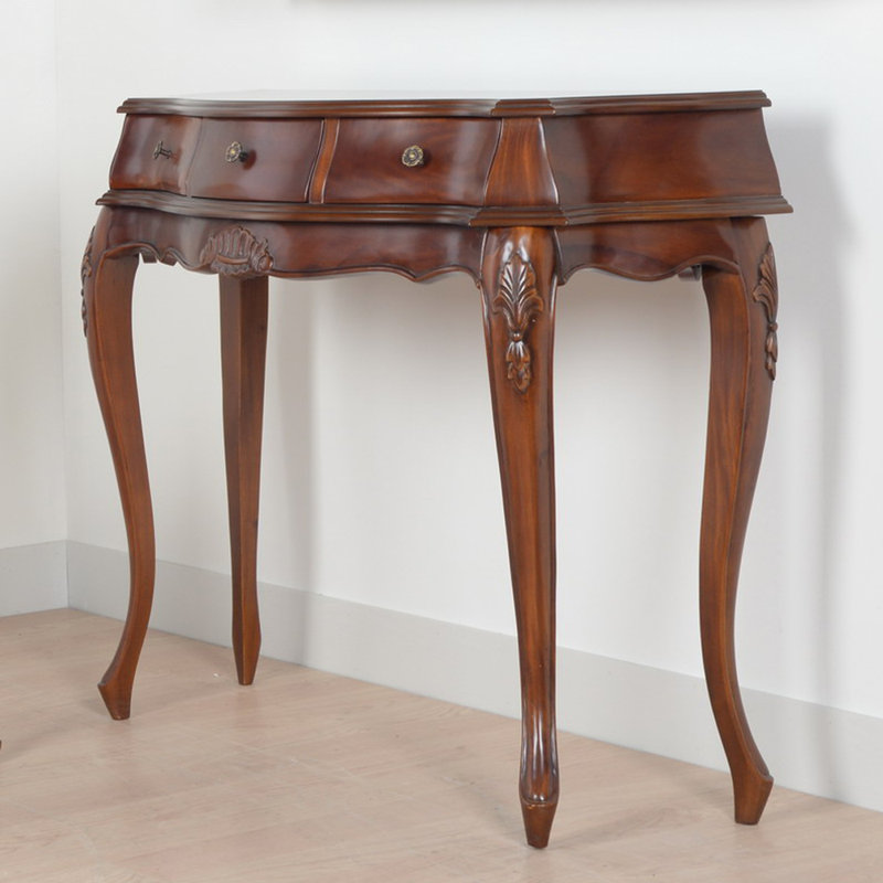 American Country Style Solid Wood Console Table, Brown