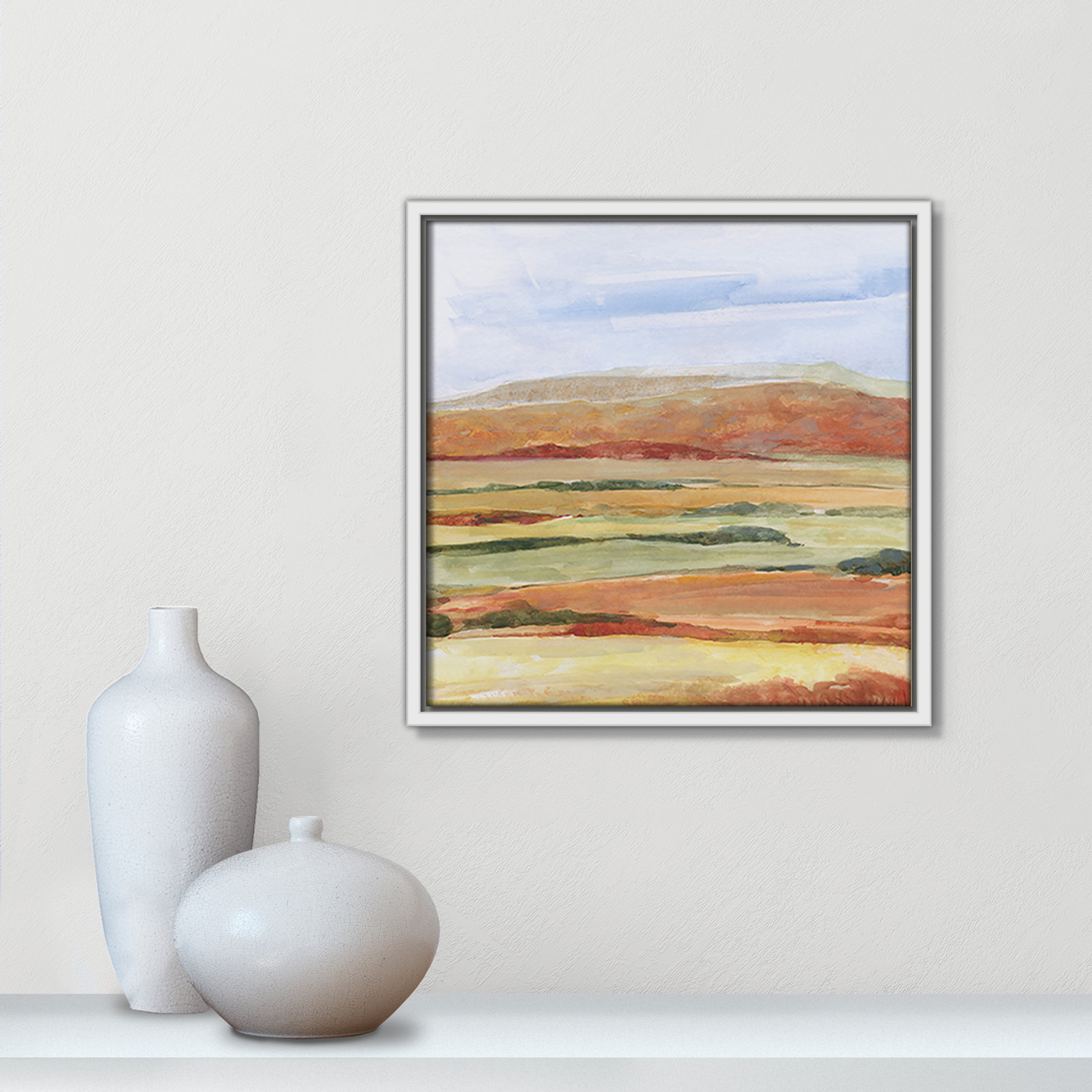 Damali "Sedona Magic" Print by Sally Swatland, 13.5" H x 13.5" W x 2" D, White