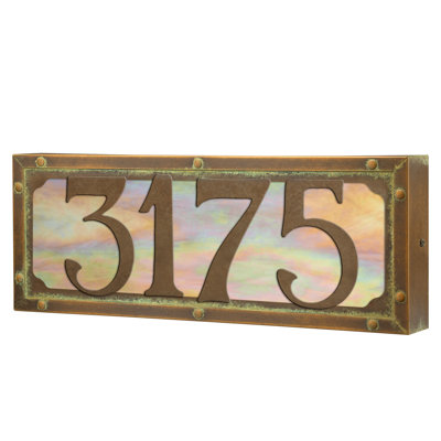 Customizable 120v Wall Address Plaque for 4 Numbers