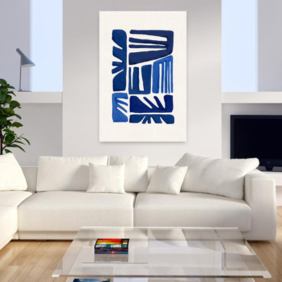 Indigo Form II, art géométrique abstrait et audacieux
