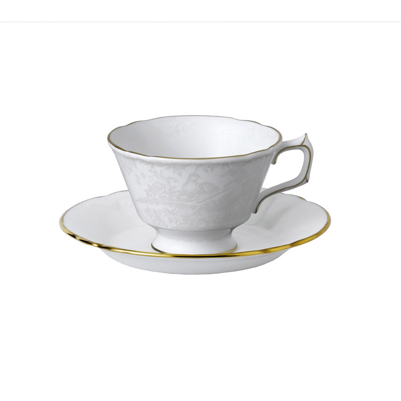 Aves Bone China Teacup, Pearl