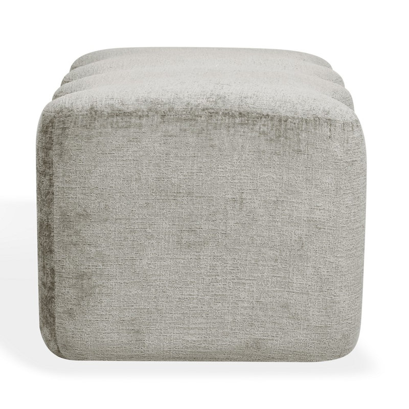Jacqualessa Chenille Bench, Light Brown Chenille