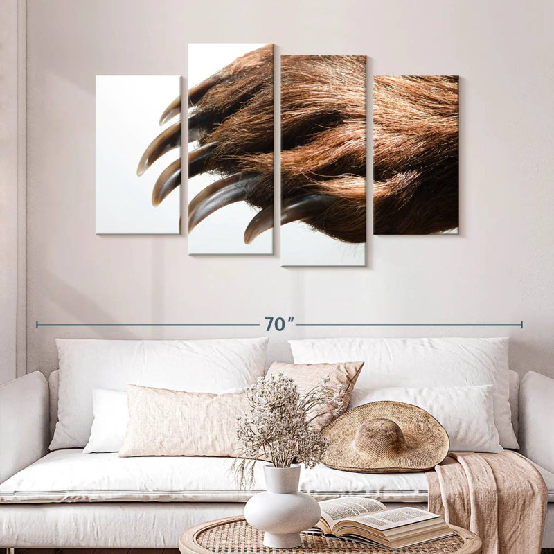 Brampt Brown Bear Claws, 32" H x 52" W