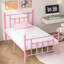 Single Double Size Bed Frame, Metal Platform Beds with Headboard and Footboard, Steel Slat Support, No Box Spring Needed, Easy Assembly-1243844762-1340115387