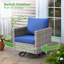 Chaise d'extérieur en rotin et osier Ignatz-112517500