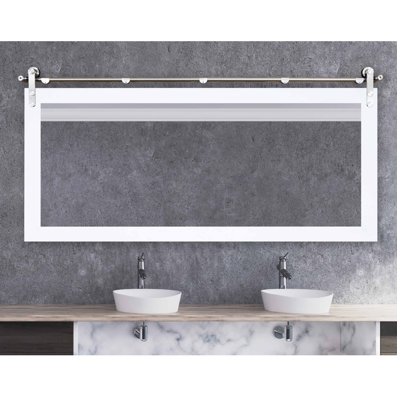 Miroir de salle de bain Karlyn, Blanc, 30,5 x 57,5