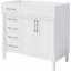 Armoire de salle de bain autoportante polyvalente avec plusieurs tiroirs et tablette réglable pour un rangement optimal
