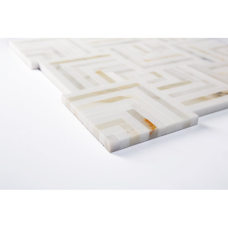 Carreau de mosaïque en pierre naturelle pour mur et plancher, Doré Calacutta