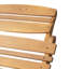Chaise longue d'extérieur en bois brun pour patio avec portatif-121070471