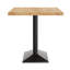 Plateau de table en bois massif de L 48 po x l 30 po avec base à deux colonnes à hauteur de salle à manger 27 po x 15 po-1219677155-1219677156