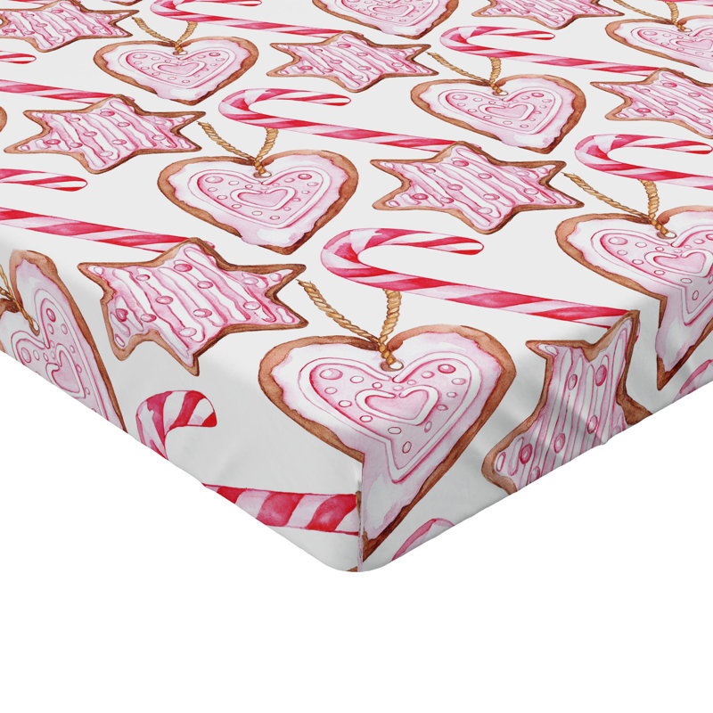 Ensemble de 2 draps-housse Ambesonne Candy Cane, Drap-housse de taille double