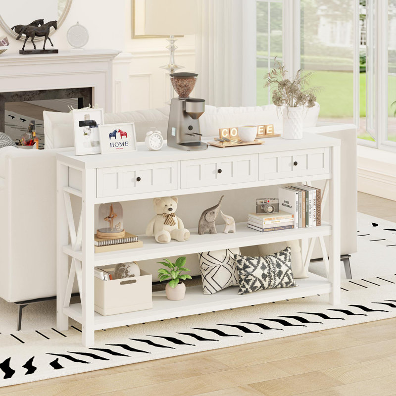 Console 54,72 po Guinna Pandolfo, Chêne blanc, Chêne blanc