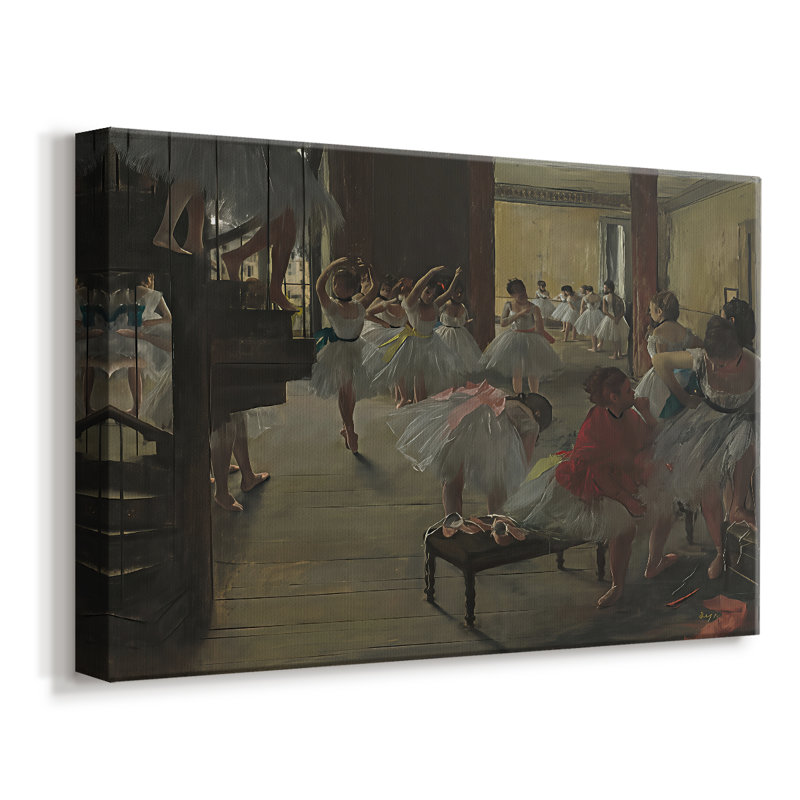 The Dance Class (NGA / Corcoran Version) -Edgar Degas-Toile tendue avec châssis-c. 1873, 12 x 18
