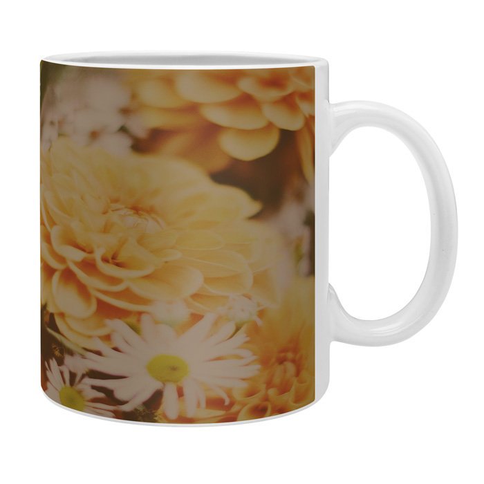 Grande tasse à café florale automne