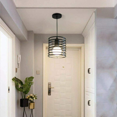 Nikki 1 - Light Black Drum Pendant