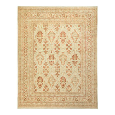 Tapis unique en laine noué à la main de style nouvel âge 8 pi 2 po x 10 pi 4 po Brehana
