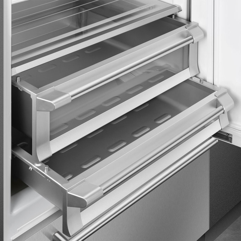 36" Bottom-Mount Refrigerator, Auto Ice Maker, Dual Evaporators And Inverter Compressors, TFT Touch Display
