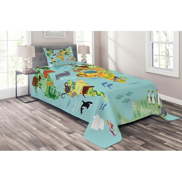 Twin Bunkie Deluxe Zipper Kids' Bedding Set Turquoise Green - SIScovers