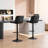 Brinitta Modern Swivel Adjustable Height Bar Stools Faux Leather Padded Counter Stools-344278930