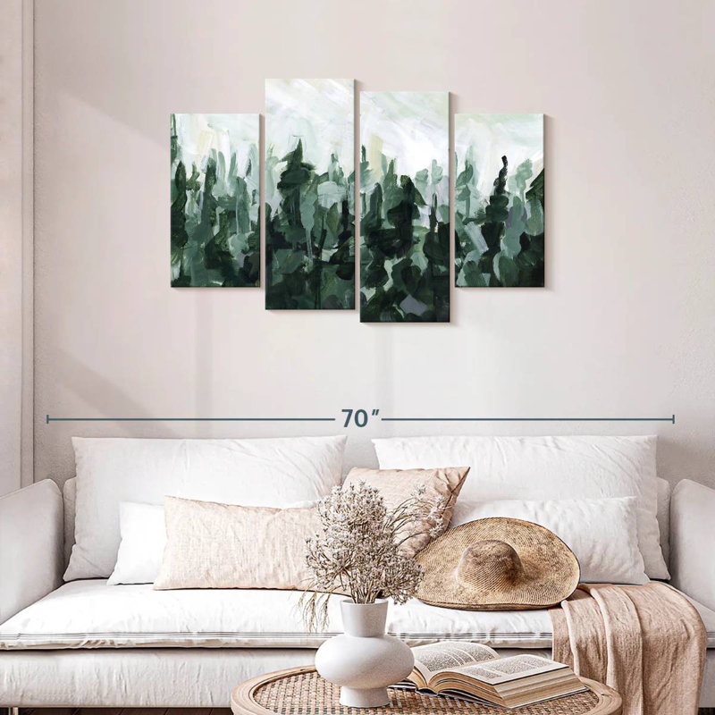 Alvord montagne brume paysages forêt I, H 27 po x l 43 po