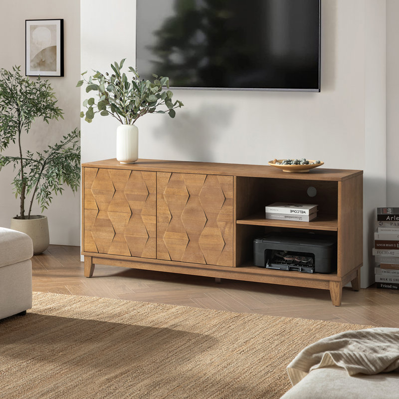 Sara 60" Modern TV Stand with Adjustable Shelves