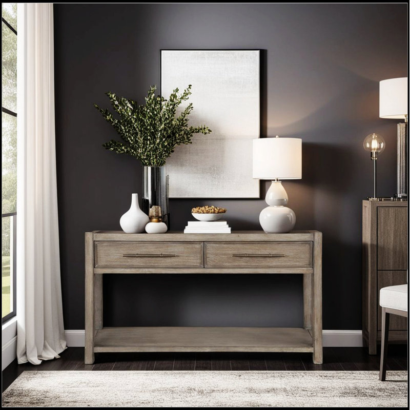 54 inch Sofa Table, No Assembly Required