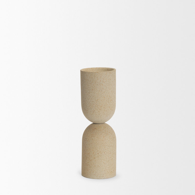 Porte-bougie en métal texturé Sorcha, H 11 po x l 3,5 po x P 3,5 po