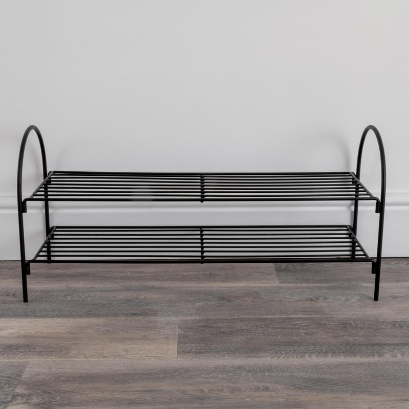 6 Pair Shoe Rack, Black