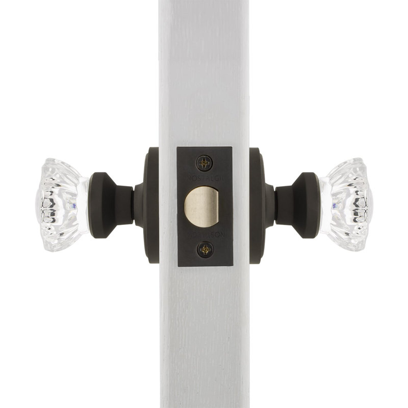 Classic Rosette with Crystal Door Knob, Oil-Rubbed Bronze, 2.375"