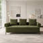 Canapé moderne 3 places avec 3 coussins, vert-905427076