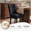 Chaise de salle à manger capitonnée en lin massif (ensemble de 8)-958026675