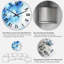 Rose et encre bleue, art liquide - horloge murale moderne-1765439621