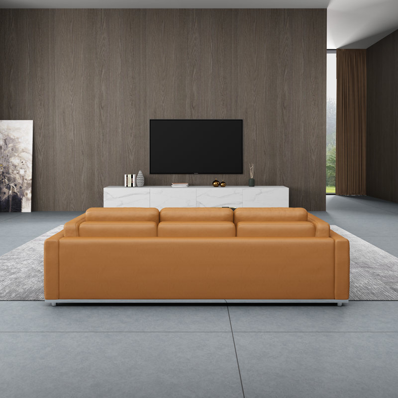 Picasso Sofa, Cognac Genuine Leather