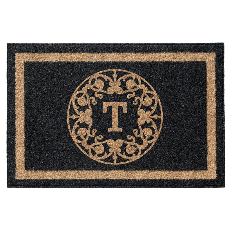 Tapis d'extérieur antidérapant en caoutchouc kaufman, Noir, 72 po x 36 po